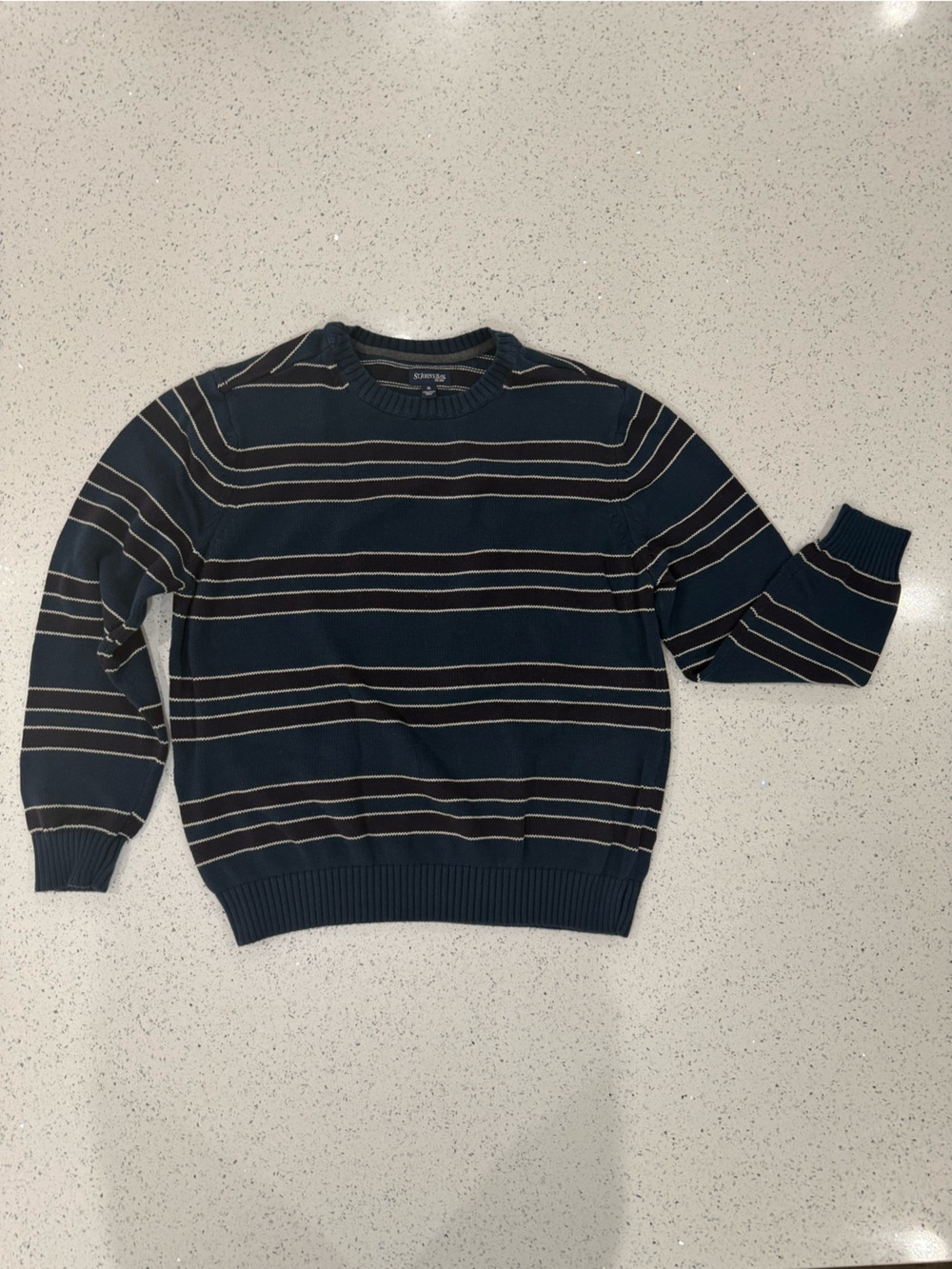 St. John's Bay Navy Striped Crewneck Sweater